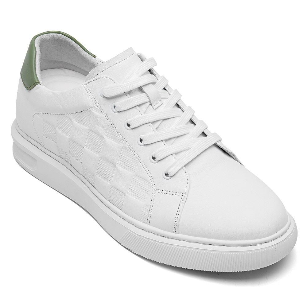 STRIDE Height Increasing Sneakers - Shoes To Increase Height Men - White Casual Sneakers 7cm / 2.76 Inches