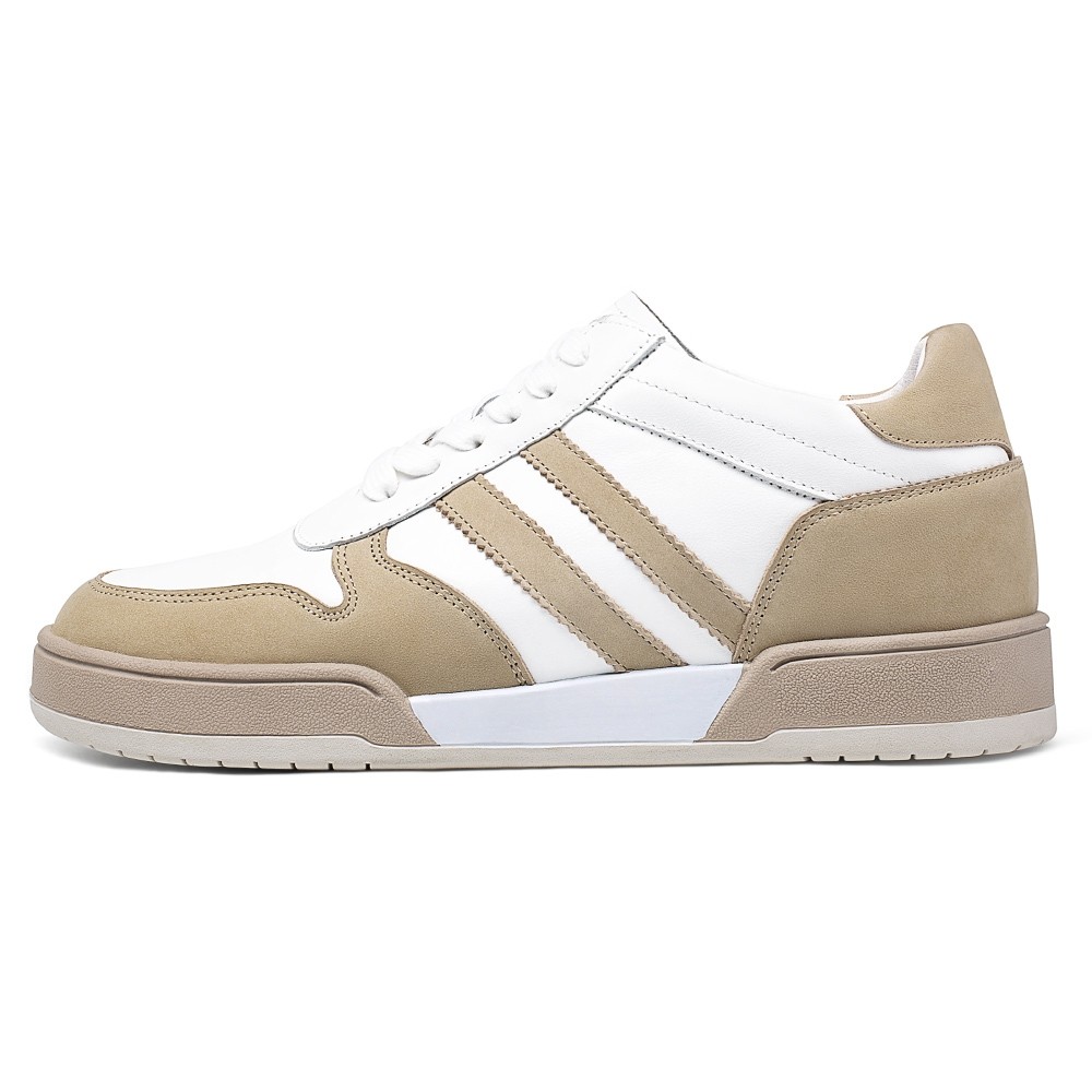 STRIDE Height Increasing Casual Shoes For Women - Outdoor Leather Platform Sneakers 6CM / 2.36 Inches