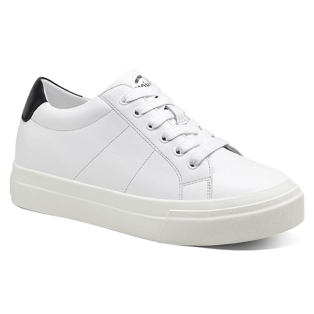 STRIDE Elevator Shoes For Women - Women Platform Shoes - Casual White Sneakers For Women 6CM / 2.36 Inches
