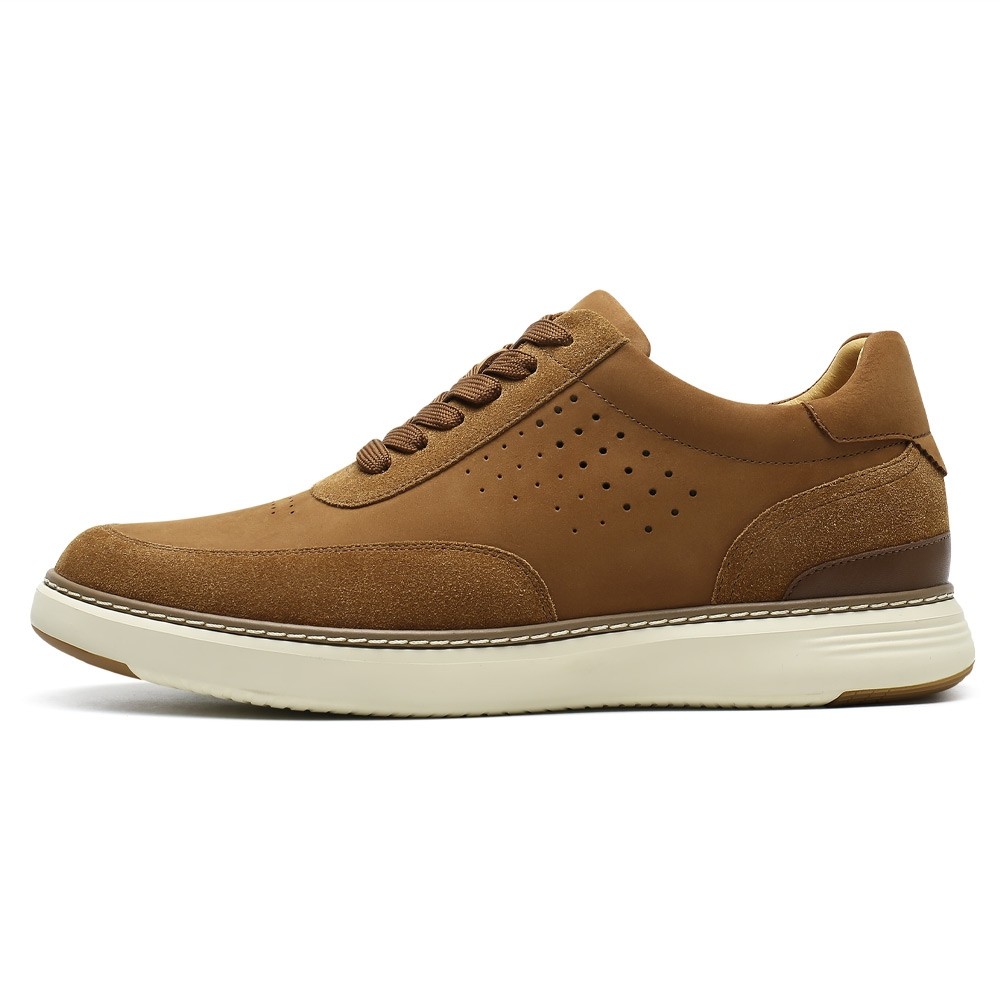 STRIDE Elevator Sneakers - Brown Casual Mens Sneakers That Make You Taller 6CM / 2.36 Inches