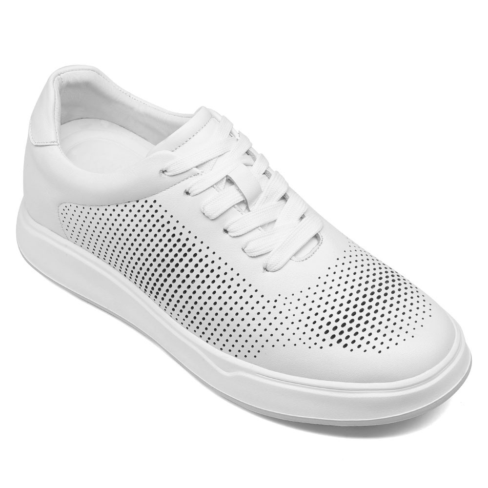 STRIDE Tall Men Shoes - Breathable White Sneakers Increase Height For Men 7CM / 2.76 Inches