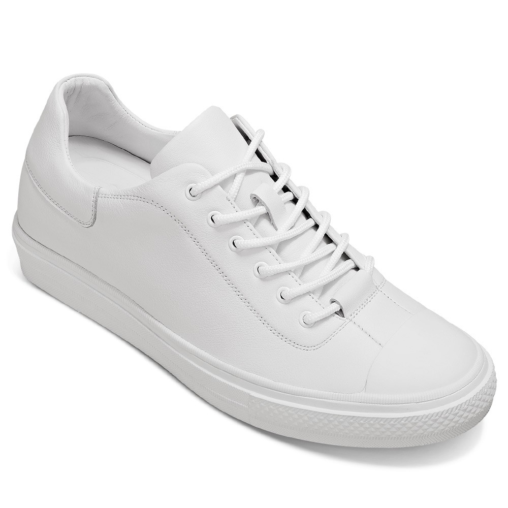 STRIDE Elevator Shoe For Men - Height Increasing Sneakers - White Casual Shoes 6cm / 2.36 Inches