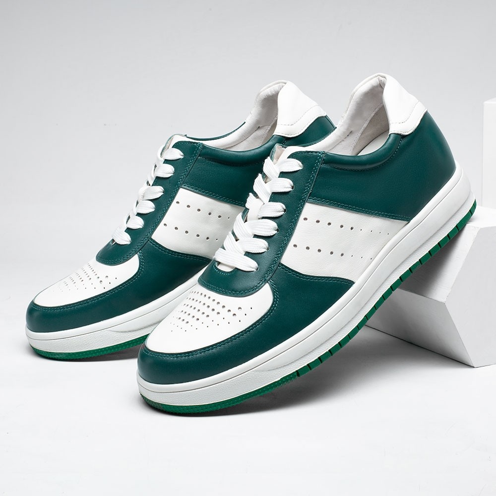 STRIDE Taller Sneakers - Mens Raised Shoes - Classical Retro Style Sneakers Taller 6CM / 2.36 Inches (37)