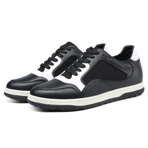 STRIDE Men Shoes Taller - Sneakers That Make You Taller Men - Black Stylish Sneakers 5 CM / 1.95 Inches (37)
