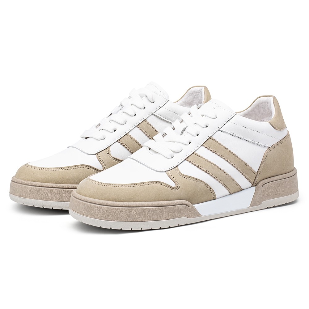 STRIDE Height Increasing Casual Shoes For Women - Outdoor Leather Platform Sneakers 6CM / 2.36 Inches (34)