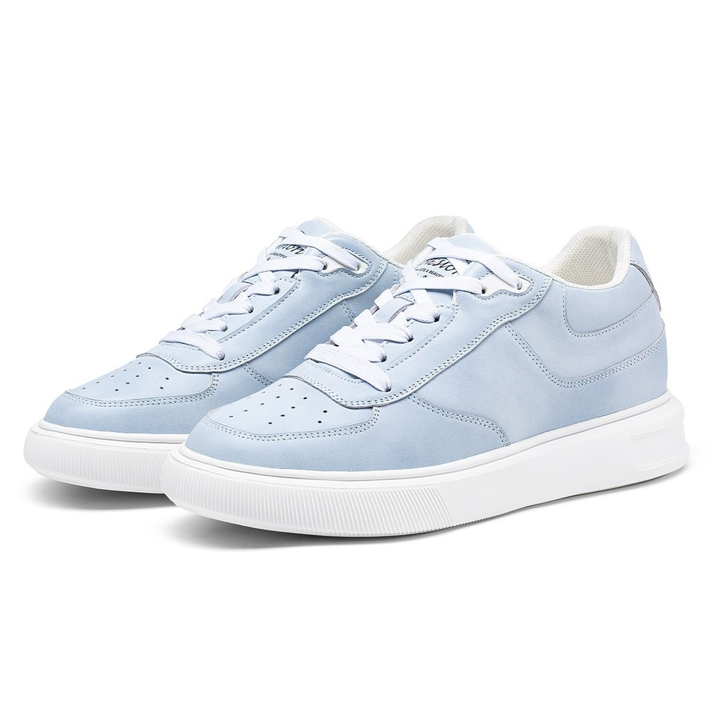 STRIDE Women Wedge Shoes - Height Increasing Shoes For Ladies - Blue Casual Sneakers 7 CM / 2.76 Inches (34)