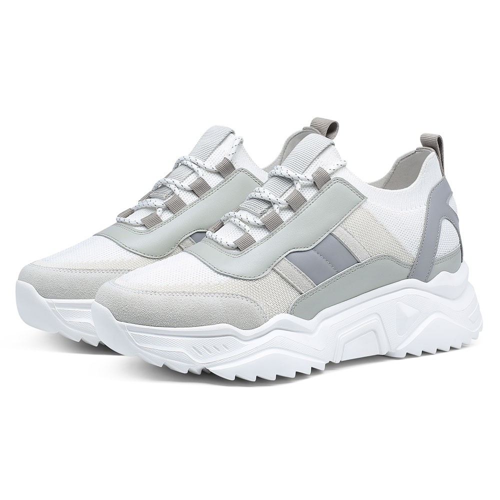 STRIDE Casual Women Height Increasing Wedge Shoes - Platform Sneakers For Women 7CM / 2.76 Inches (34)